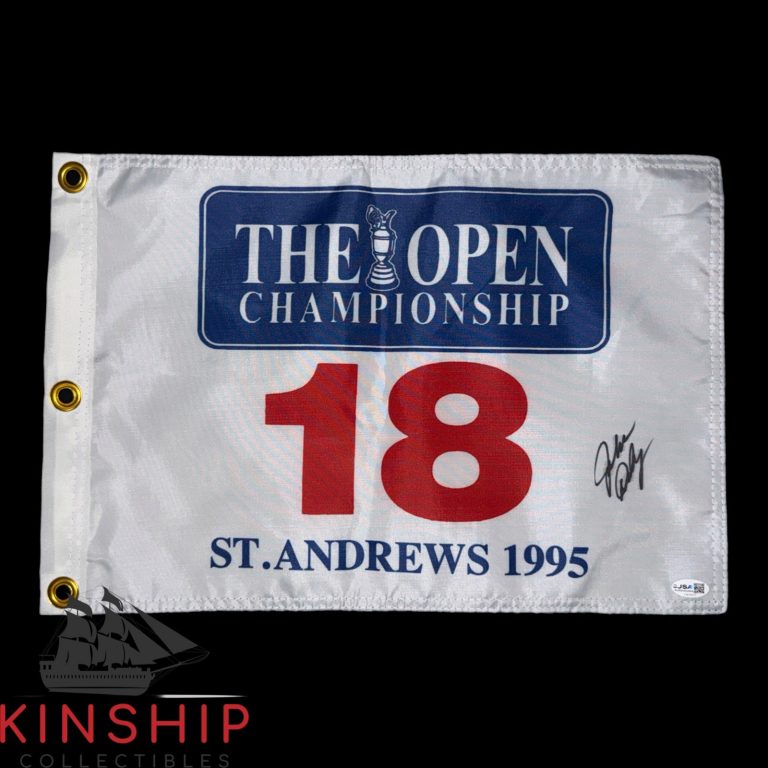 John Daly signed 1995 British Open Flag JSA COA Golf St Andrews Auto GQTY