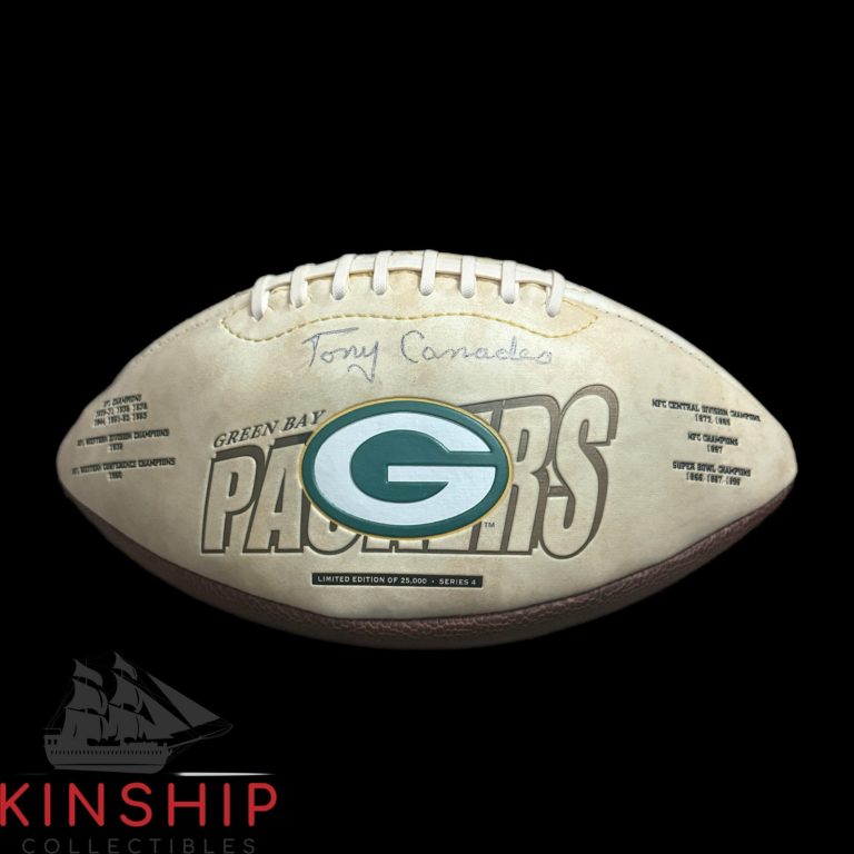 Tony Canadeo signed Green Bay Packers Football JSA COA HOF Auto d.2003 A4386