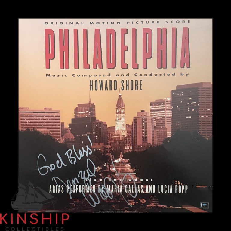Denzel Washington signed Philadelphia Vinyl Insert JSA COA Inscribed Auto Z2599