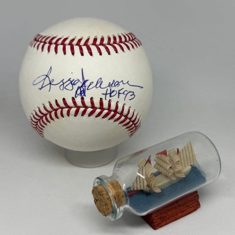 Reggie Jackson signed Rawlings OML Baseball JSA COA Inscribed HOF Auto A4410
