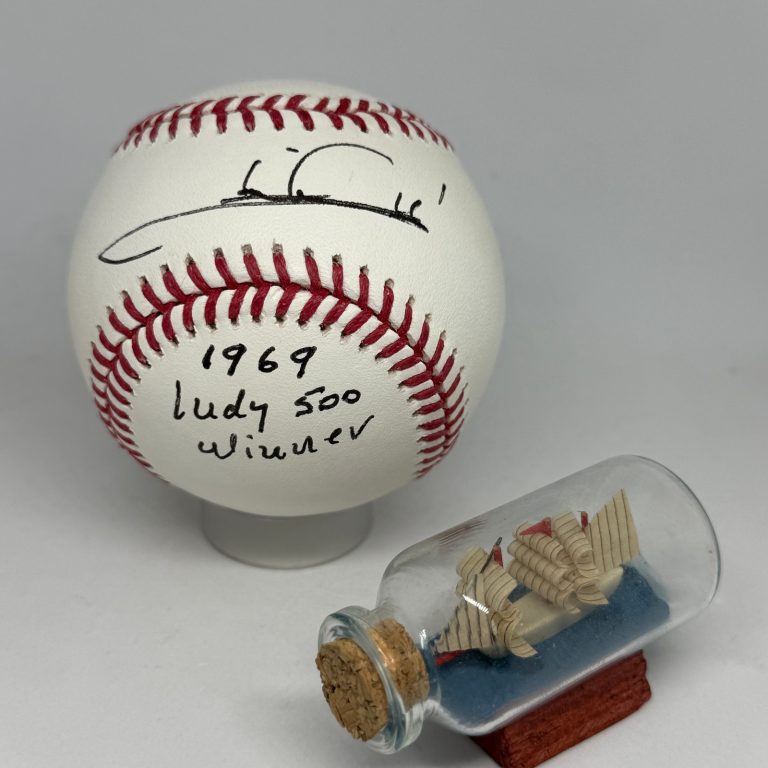 Mario Andretti signed Rawlings Baseball JSA Inscribed 1969 Indy 500 Winner A4407