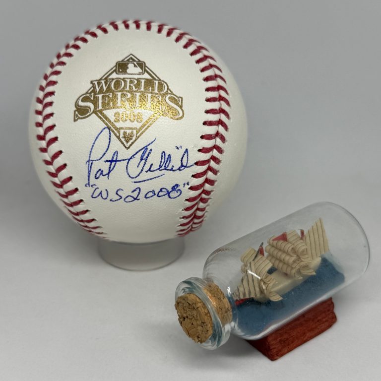 Pat Gillick signed Rawlings 2008 World Series Logo Baseball JSA Phillies A4394