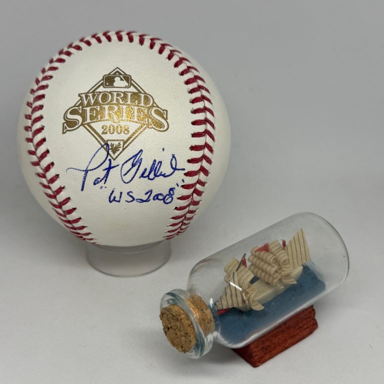 Pat Gillick signed Rawlings 2008 World Series Logo Baseball JSA Phillies A4393