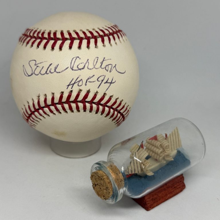 Steve Carlton signed Rawlings Baseball JSA COA Phillies Auto Inscribed HOF A4392