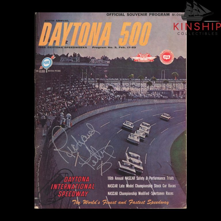 Richard Petty signed 1964 Daytona 500 Program JSA COA NASCAR Auto E394