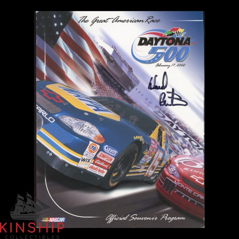 Ward Burton signed 2002 Daytona 500 Program JSA COA NASCAR Auto E395