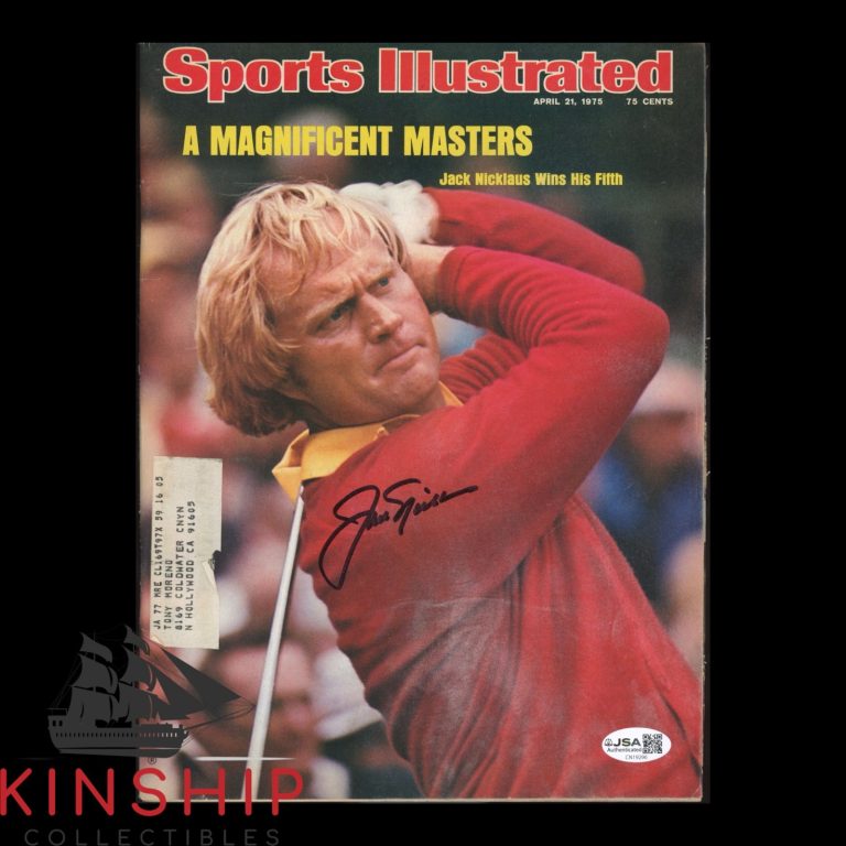 Jack Nicklaus signed 1975 Sports Illustrated Magazine JSA Masters Golf Auto E396