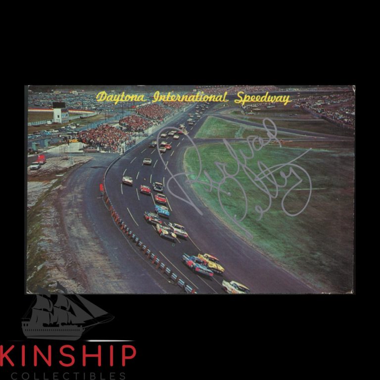 Richard Petty signed Daytona International Speedway Postcard JSA NASCAR Z2602