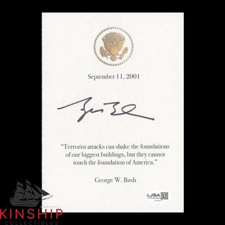 President George W Bush signed Oath of Office Print JSA COA Rare Bold Auto Z2604
