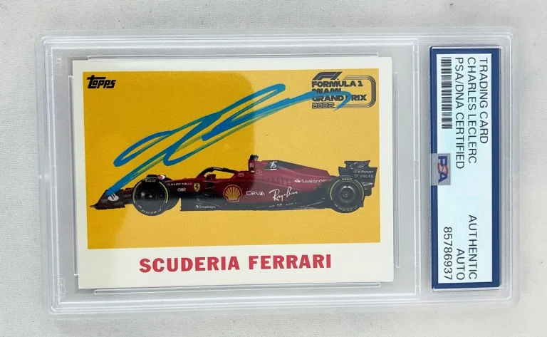 Charles Leclerc Signed Card 2022 Topps Miami GP F1 PSA/DNA COA