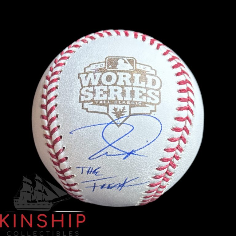 Tim Lincecum signed Rawlings 2012 World Series Logo Baseball JSA Inscribed Auto
