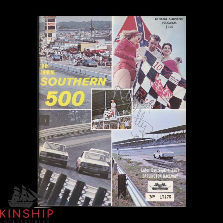 Richard Petty signed 1967 Southern 500 Program JSA COA NASCAR Auto Win E400