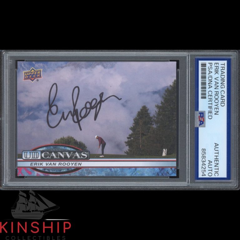 Erik Van Rooyen signed 2026 Upper Deck Canvas Golf Card PSA DNA Slab Auto C6092
