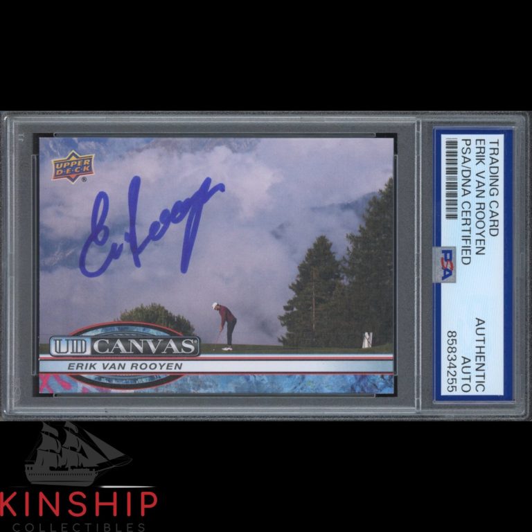 Erik Van Rooyen signed 2026 Upper Deck Canvas Golf Card PSA DNA Slab Auto C6094