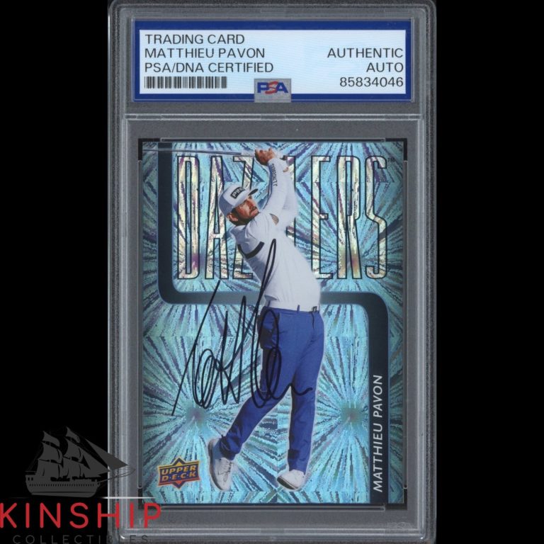 Mattieu Pavon signed 2026 Upper Deck Dazzlers Golf Card PSA DNA Slab Auto C6123