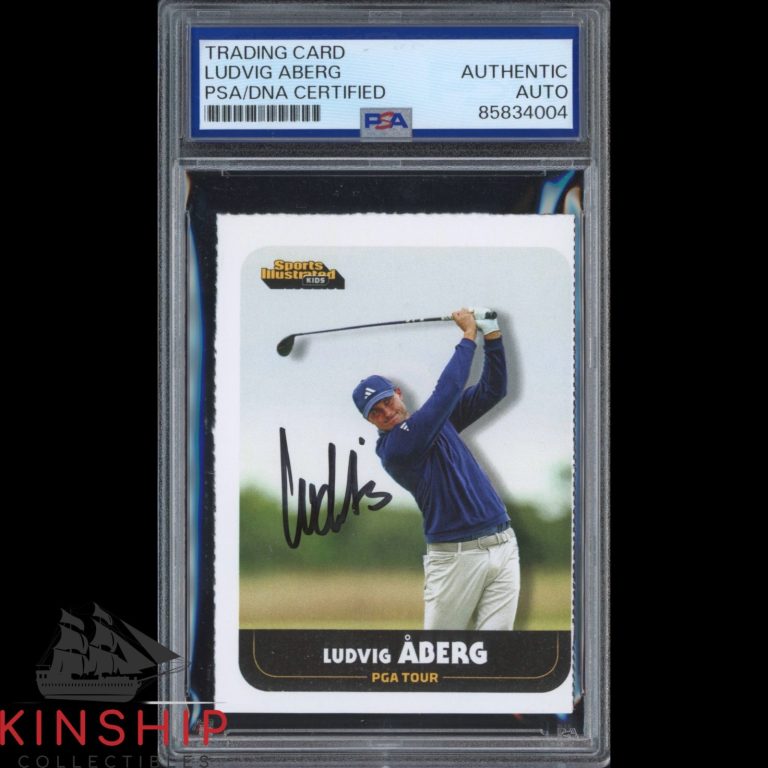 Ludvig Aberg signed 2024 SI for Kids Rookie Card PSA DNA Slab Golf Auto C6088