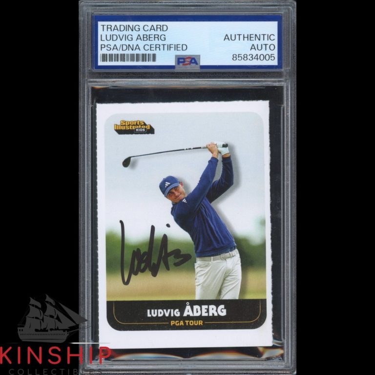 Ludvig Aberg signed 2024 SI for Kids Rookie Card PSA DNA Slab Golf Auto C6087