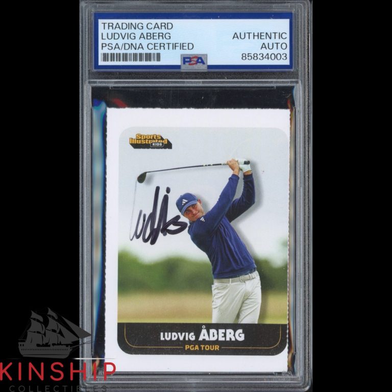 Ludvig Aberg signed 2024 SI for Kids Rookie Card PSA DNA Slab Golf Auto C6089
