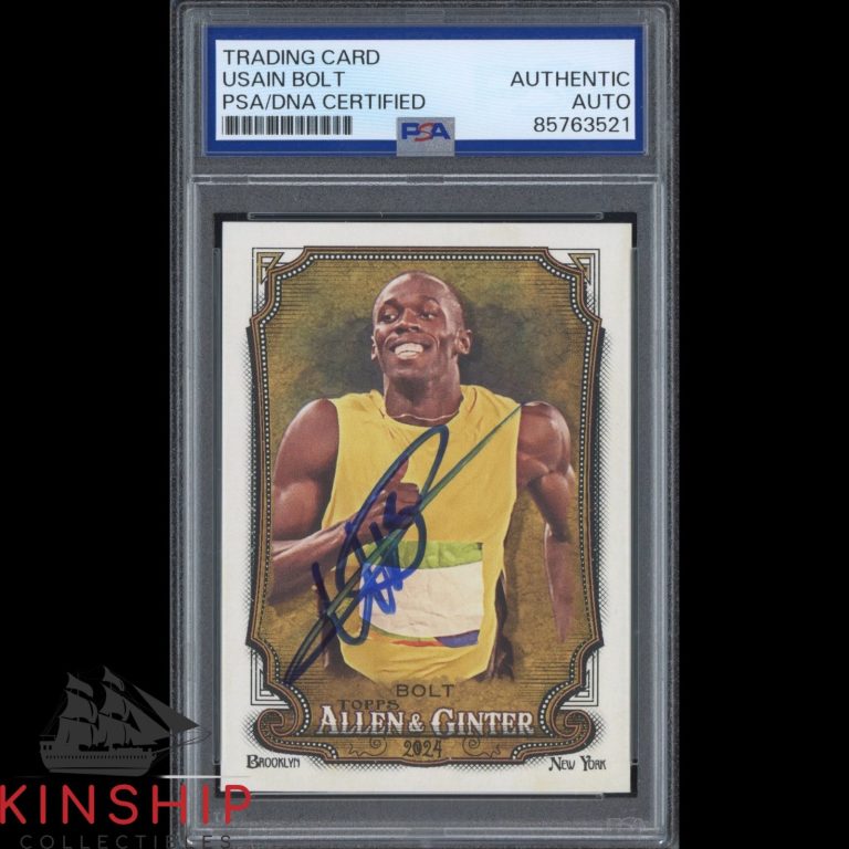 Usain Bolt signed 2024 Topps Allen & Ginter Card PSA DNA Slab Track Auto C6128
