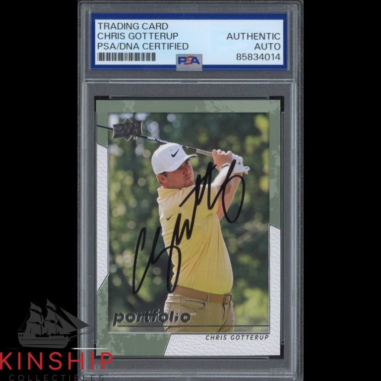 Chris Gotterup signed 2024 Upper Deck Portfolio Card PSA DNA Slab Golf Auto 6095