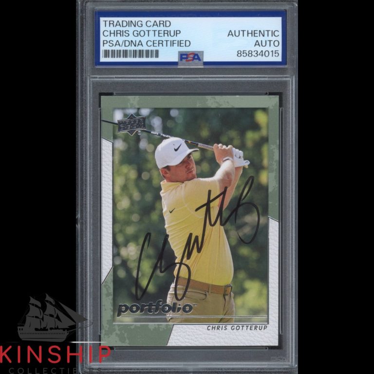 Chris Gotterup signed 2024 Upper Deck Portfolio Card PSA DNA Slab Golf Auto 6096