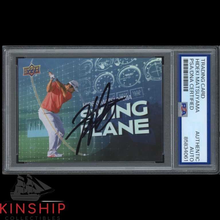 Hideki Matsuyama signed 2026 Upper Deck Card PSA DNA Masters Auto C6114