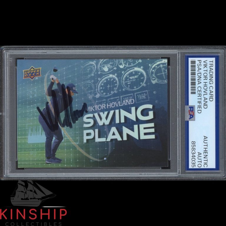 Viktor Hovland signed 2026 Upper Deck Golf Card PSA DNA Slab PGA Auto C6120