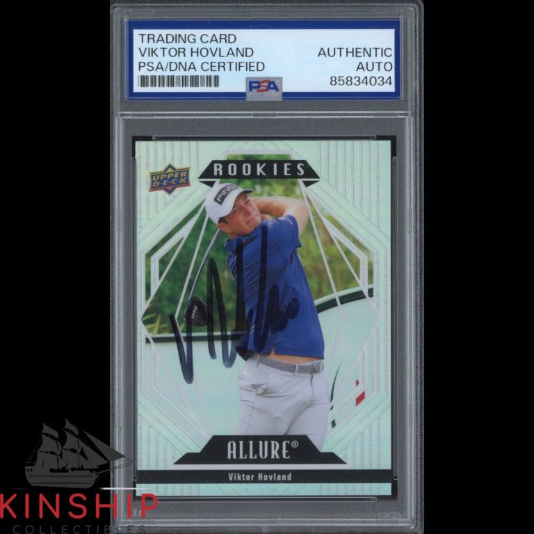 Viktor Hovland signed 2024 Upper Deck Golf Card PSA DNA Slab PGA Auto C6119