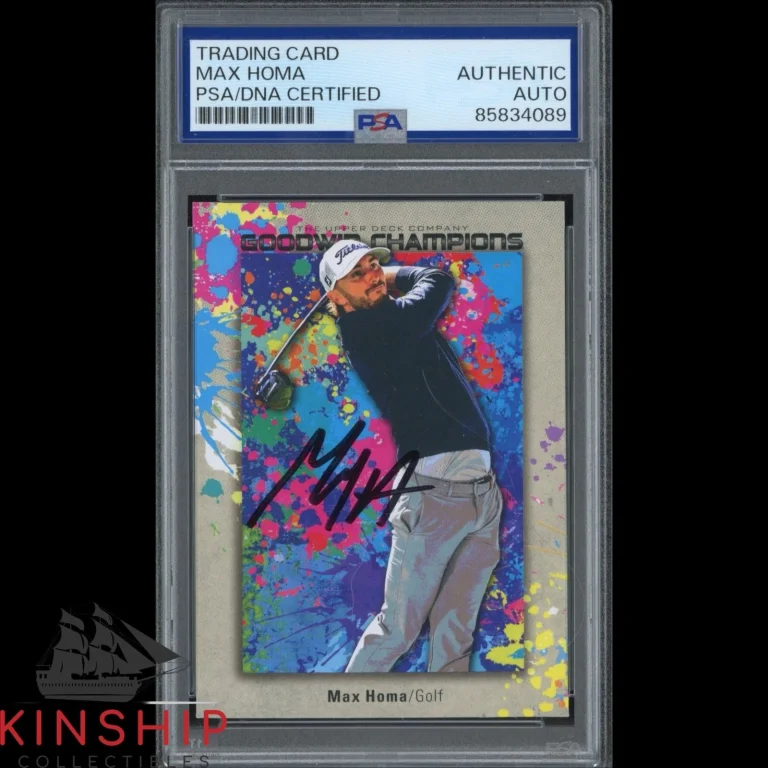 Max Homa signed 2024 Upper Deck Goodwin Trading Card PSA DNA Slab Golf C6079