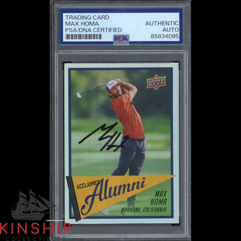 Max Homa signed 2026 Upper Deck Alumni Trading Card PSA DNA Slab Golf C6082