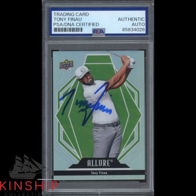 Tony Finau signed 2024 Upper Deck Allure Card PSA DNA Slab Masters Golf C6111