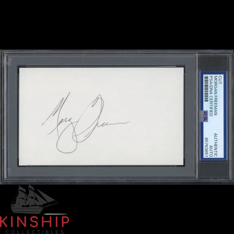 Morgan Freeman signed 3x5 Index Card PSA DNA Slab Actor Auto C6207