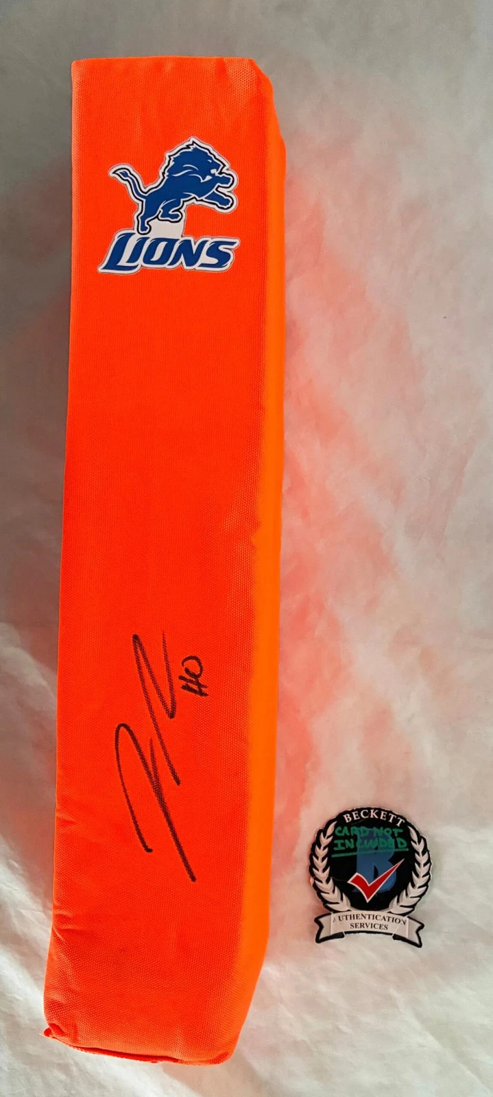 Jahmyr Gibbs Signed Pylon Detroit Lions Beckett BAS COA