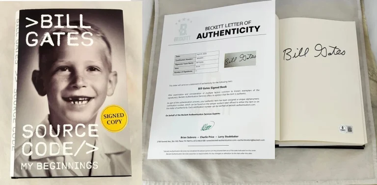 Bill Gates Signed Book My Beginnings Beckett BAS COA