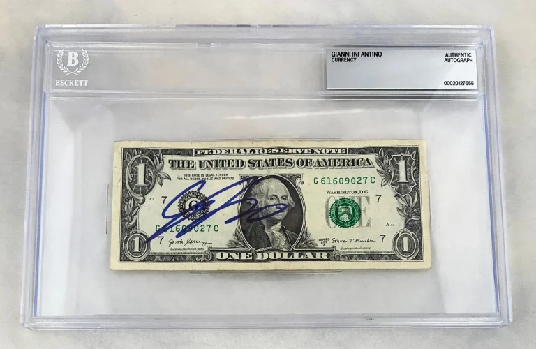 Gianni Infantino Signed $1 Bill US Currency FIFA Beckett BAS 1 COA