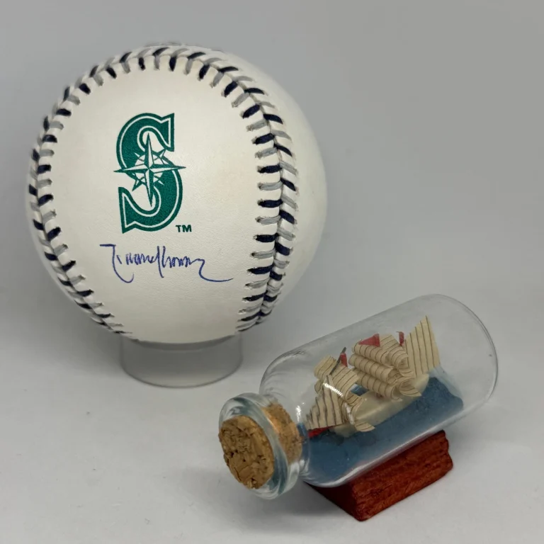 Randy Johnson signed Mariners Team Stitch Logo Baseball JSA COA Auto A4421