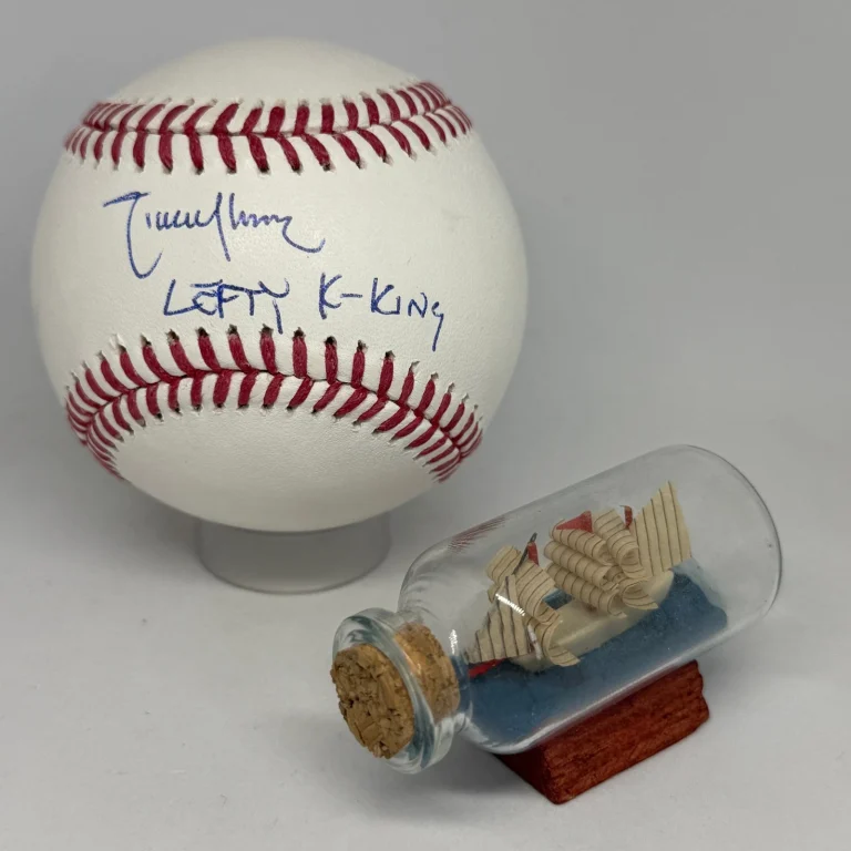 Randy Johnson signed Rawlings Baseball JSA COA Inscribed LEFTY K KING Auto A4417