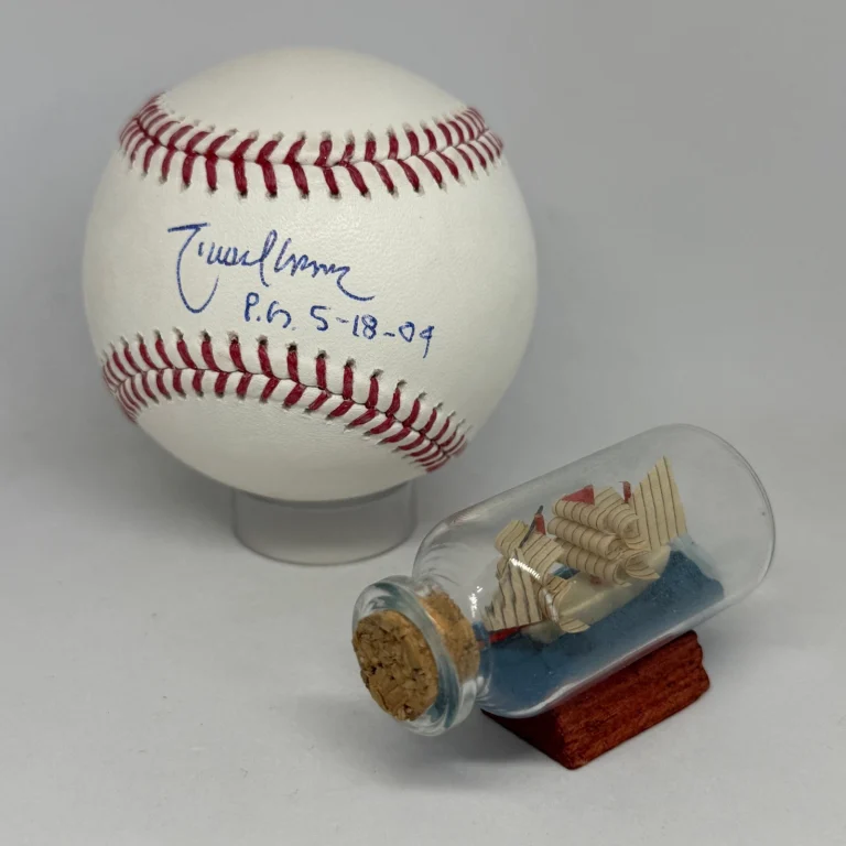 Randy Johnson signed Rawlings Baseball JSA COA Inscribed Perfect Game Auto A4426