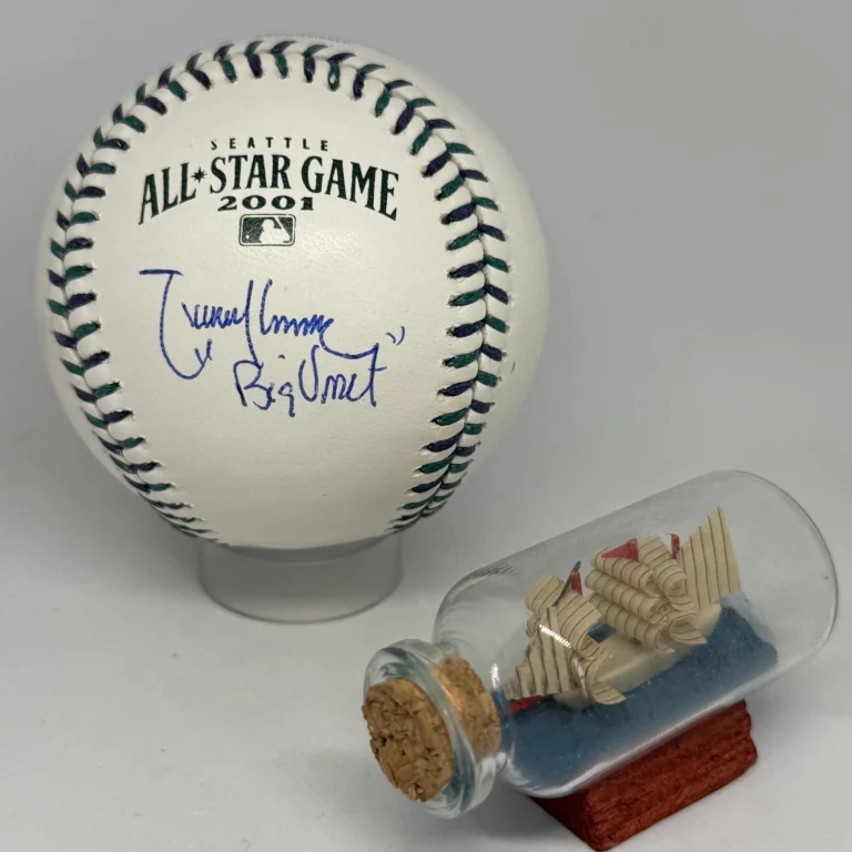 Randy Johnson signed 2001 All Star Game Logo Baseball JSA Inscribed Auto A4435