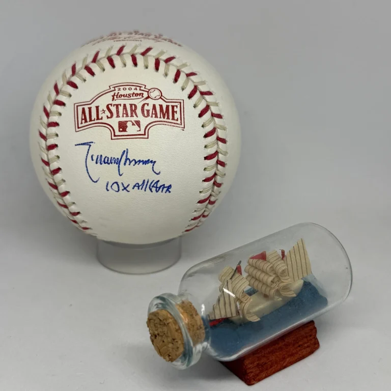 Randy Johnson signed 2004 All Star Game Logo Baseball JSA Inscribed Auto A4446