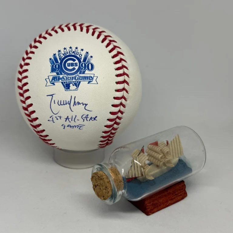 Randy Johnson signed 1990 All Star Game Logo Baseball JSA Inscribed Auto A4449