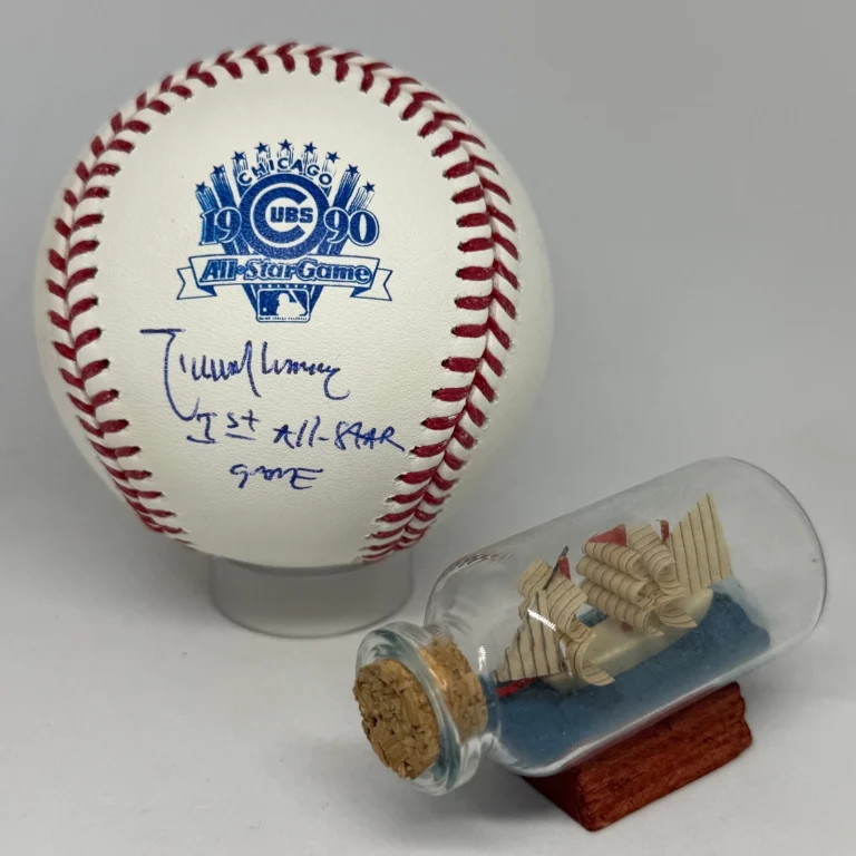 Randy Johnson signed 1990 All Star Game Logo Baseball JSA Inscribed Auto A4450
