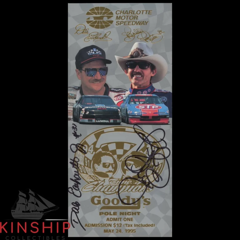 Dale Earnhardt Jr & Kyle Petty signed Ticket JSA COA NASCAR Rare Full Auto Z2615