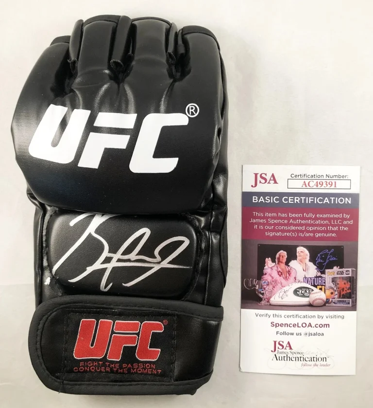 Kamaru Usman Signed UFC MMA Glove JSA COA