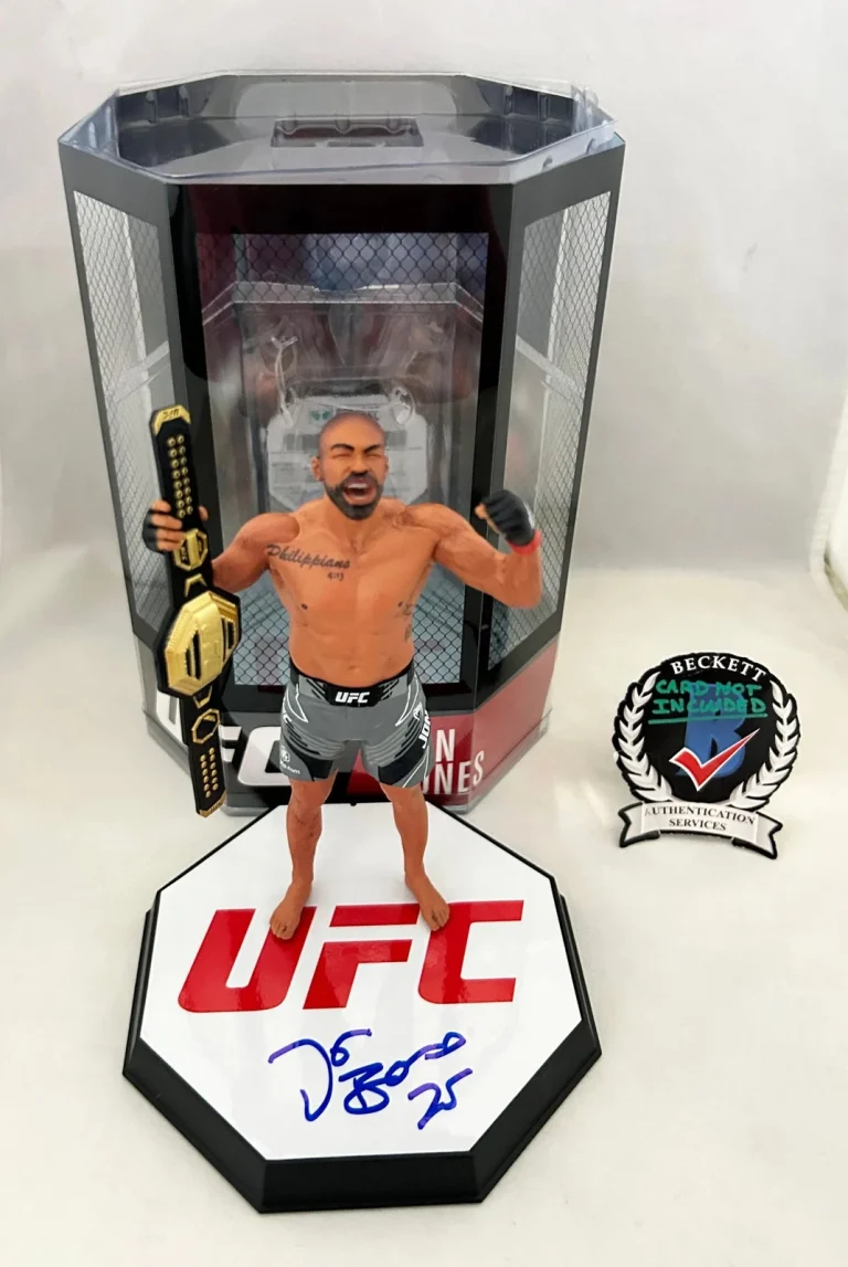 Jon Bones Jones Signed Action Figure McFarlane Platinum Series 2 UFC MMA Beck...