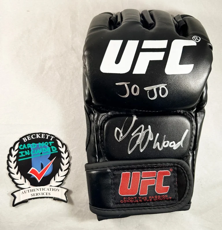 Joanne Wood Signed UFC Glove MMA JoJo Beckett BAS COA