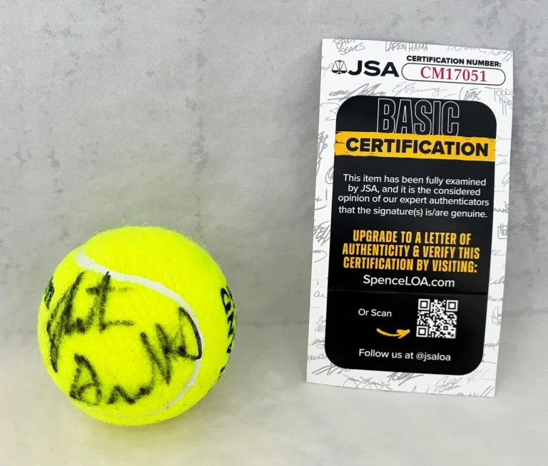 Justin Gimelstob Signed Tennis Ball Roland Garros JSA COA