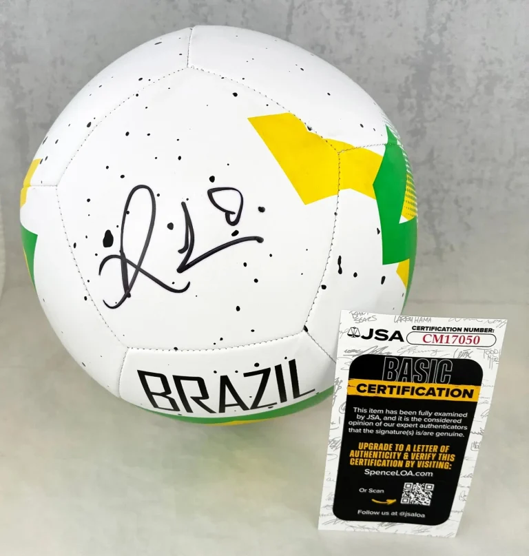 Ronaldinho Signed Soccer Ball Brazil Brasil JSA COA