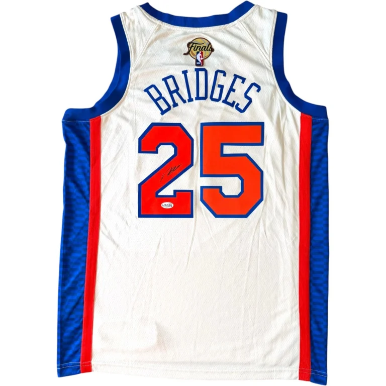 MIKAL BRIDGES SIGNED AUTOGRAPHED NEW YORK KNICKS JERSEY NBA FINALS JSA COA
