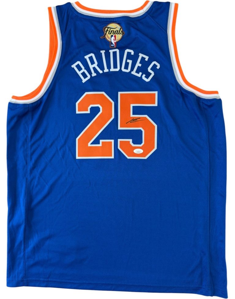 MIKAL BRIDGES SIGNED NEW YORK KNICKS JERSEY NBA FINALS CHAMPION JSA COA !